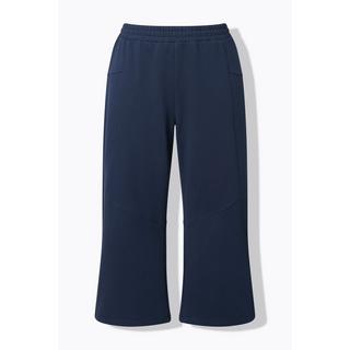 Ulla Popken Jupe-culotte en molleton Jambe Large Taille Élastique Coton Bio  