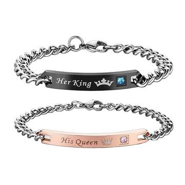 Bracelets Couples - Son Roi / Sa Reine