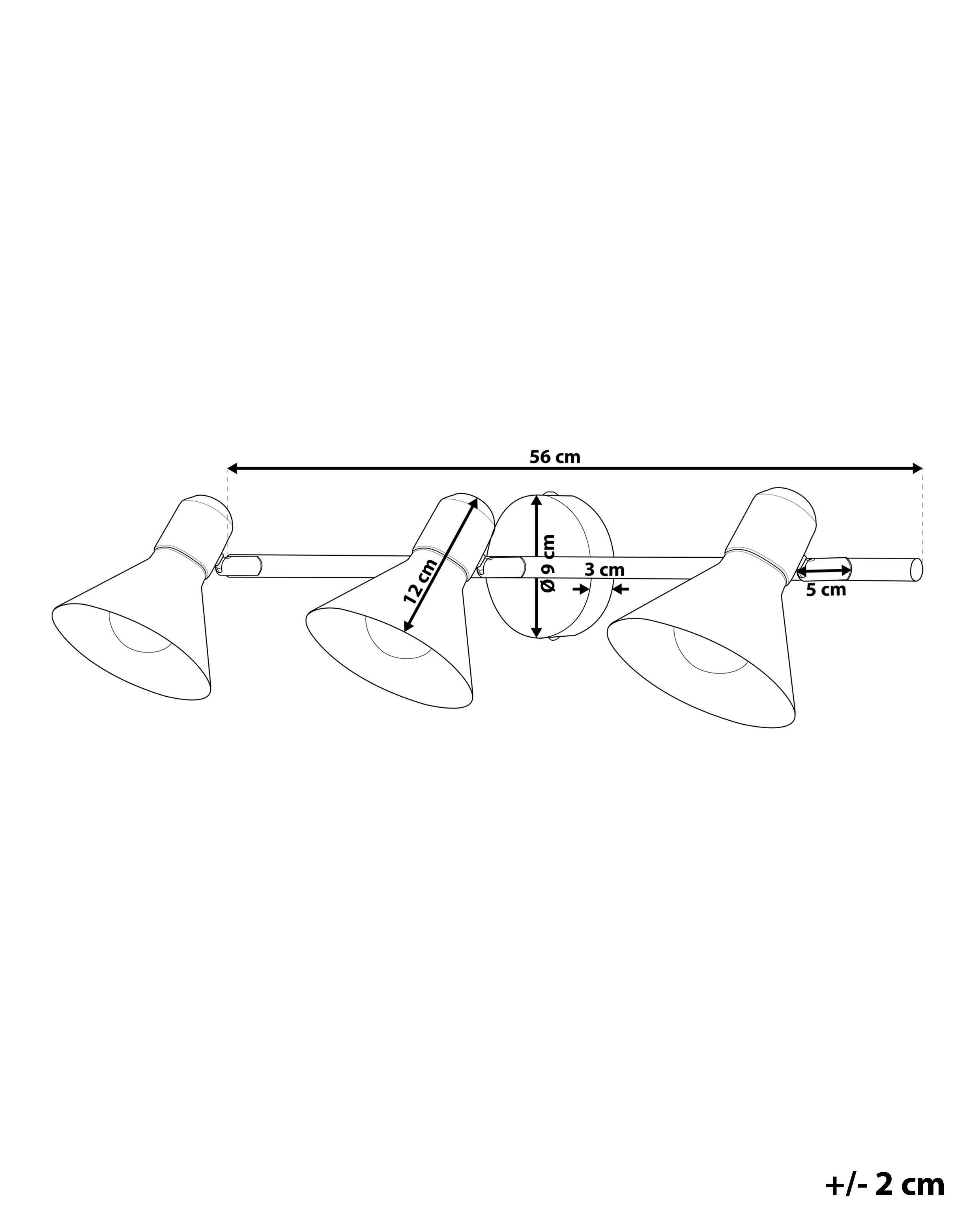 Beliani Wandlampen aus Stahl Modern MERSEY  