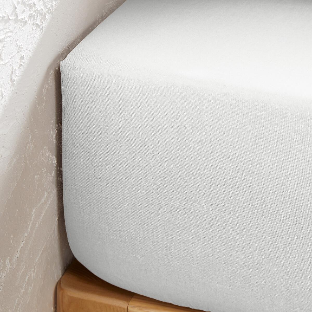 La Redoute Intérieurs Scenario Drap Housse Uni pour Matelas Hauts  