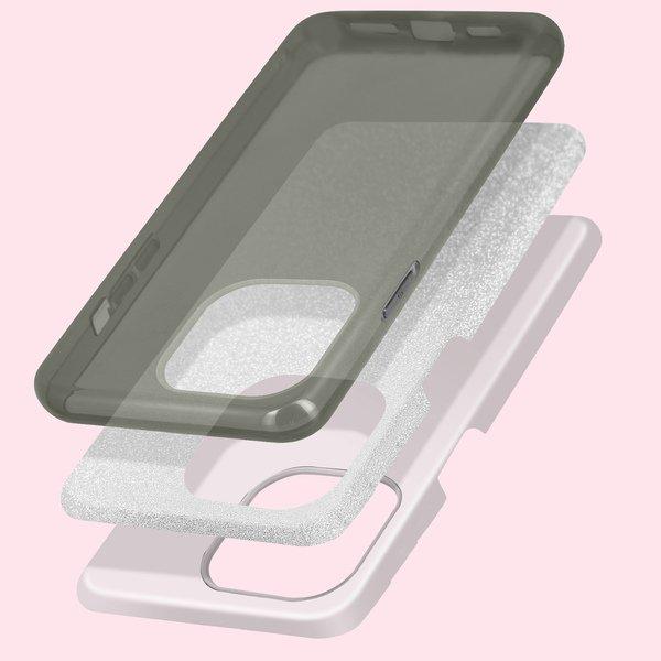 Avizar  Cover Paillette iPhone 14 Plus argento 