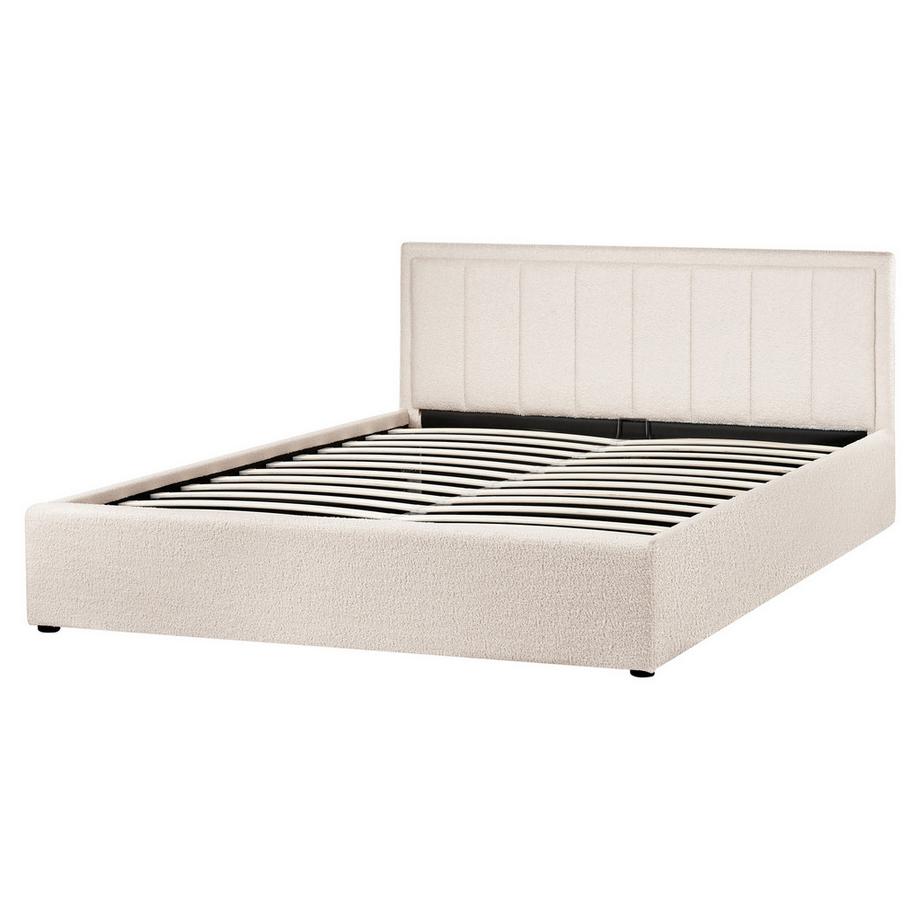 Beliani Letto contenitore en Bouclé  MONTLAUR  