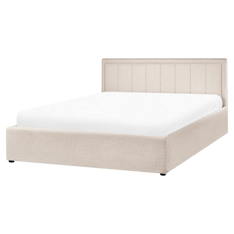 Beliani Letto contenitore en Bouclé  MONTLAUR  
