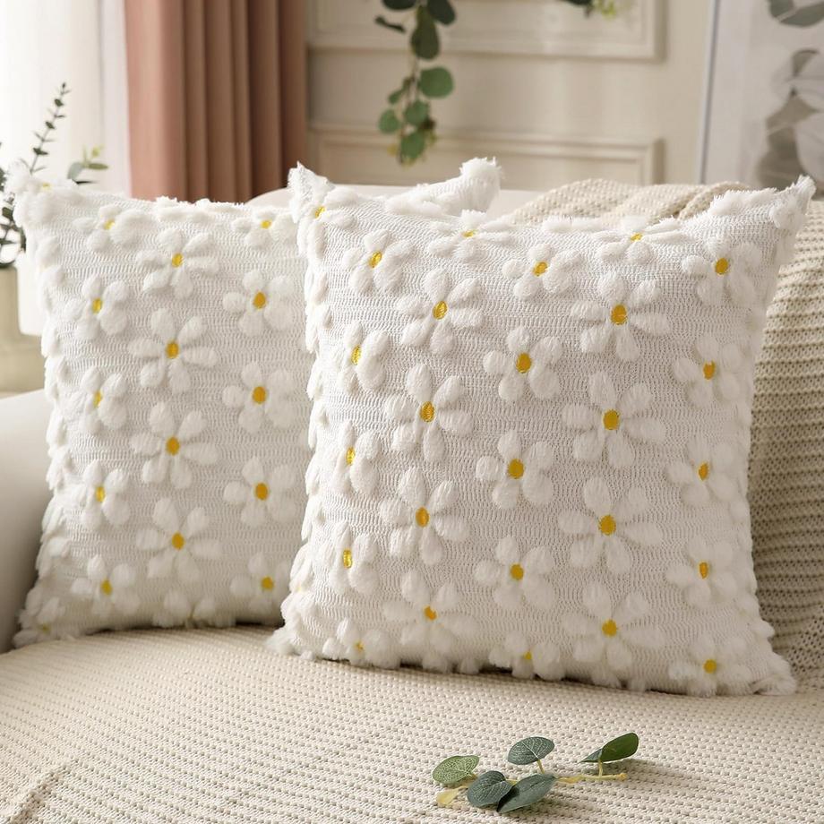 Lot de 2 Housses de Coussin, Housse de coussin Décorative