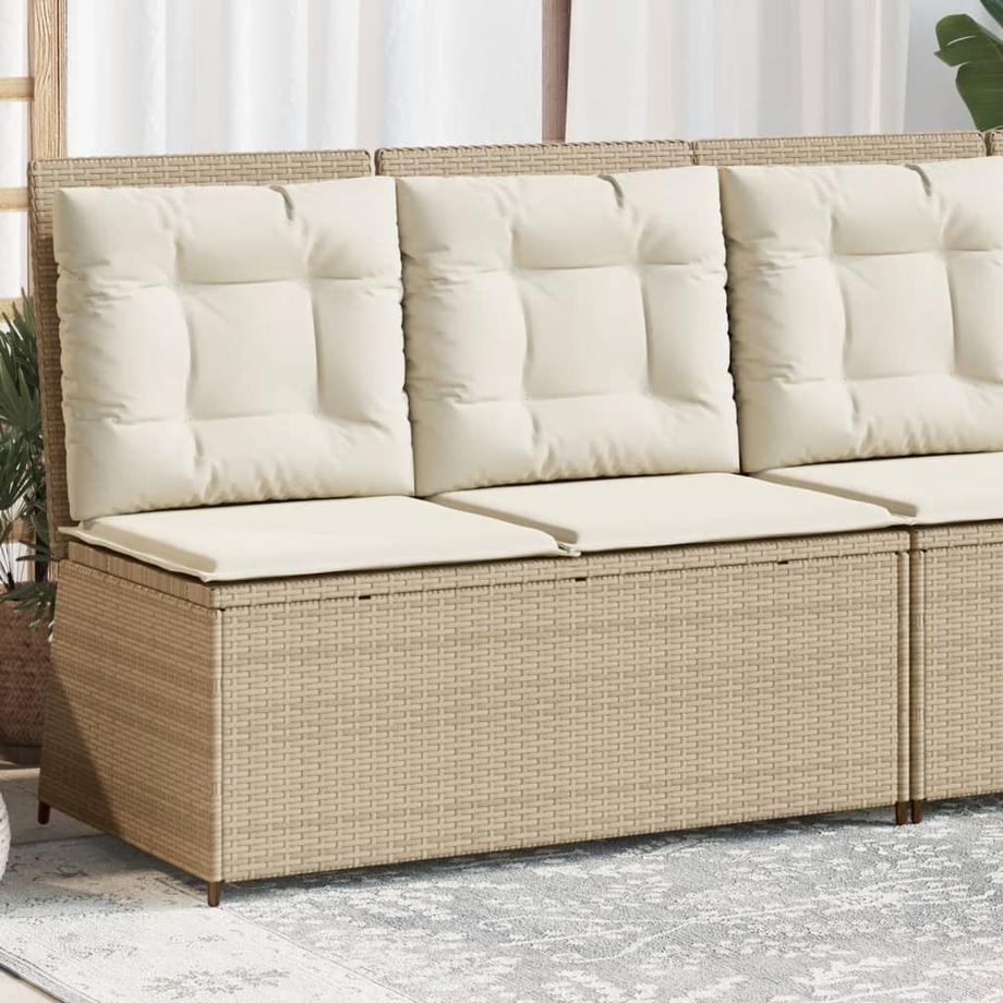 VidaXL Verstellbare gartenbank poly-rattan  
