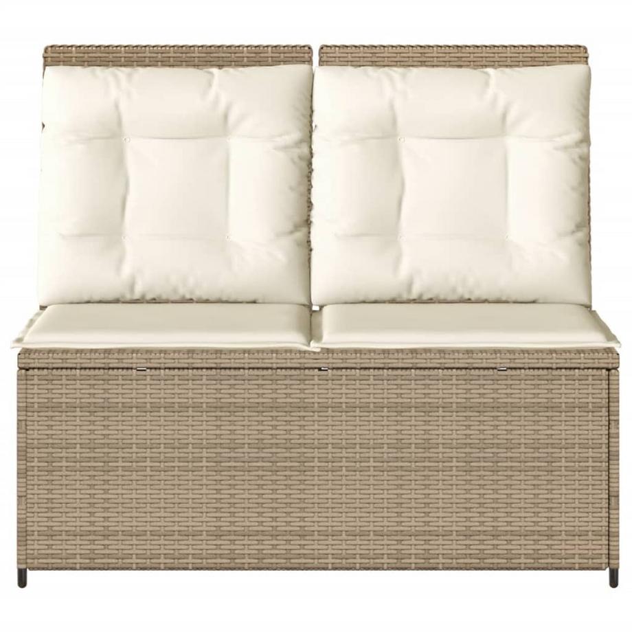 VidaXL Verstellbare gartenbank poly-rattan  