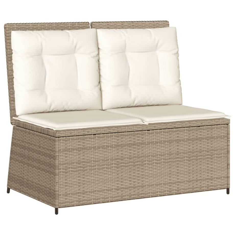 Verstellbare gartenbank poly-rattan