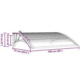 VidaXL Auvent de porte polycarbonate  