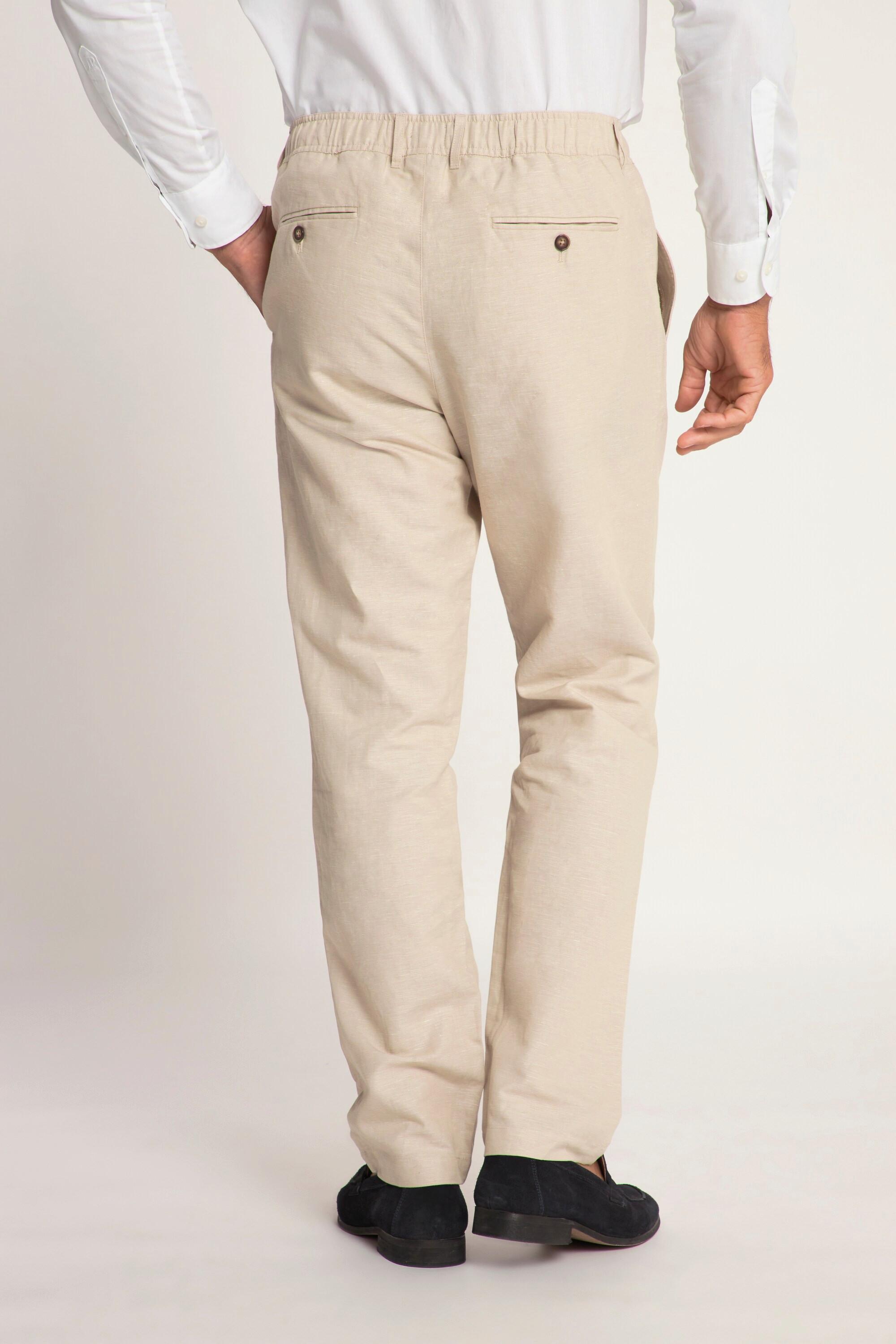 JP1880  Pantaloni Kos in misto lino con cintura elastica, fino alla tg. 72 