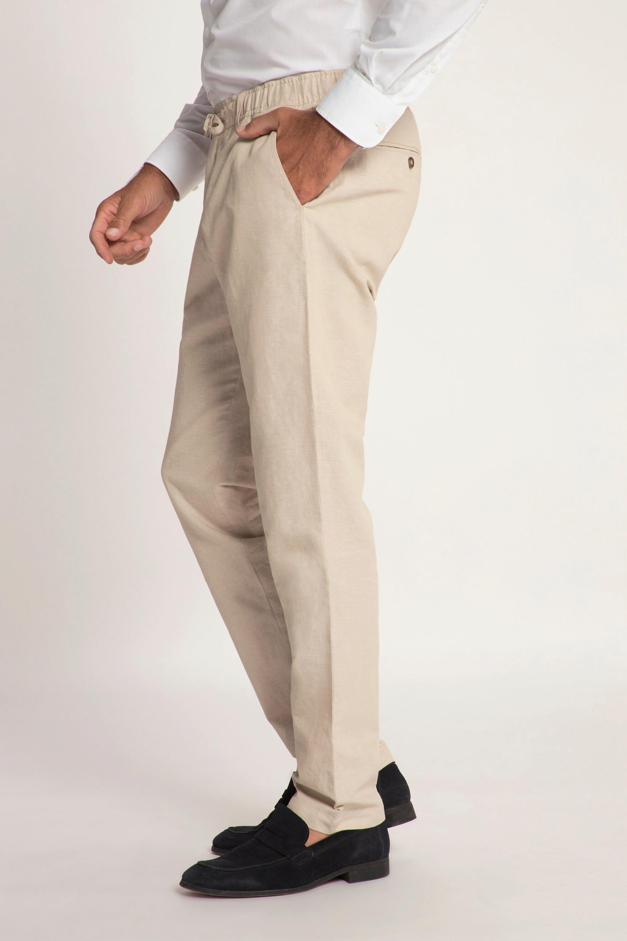 JP1880  Pantaloni Kos in misto lino con cintura elastica, fino alla tg. 72 