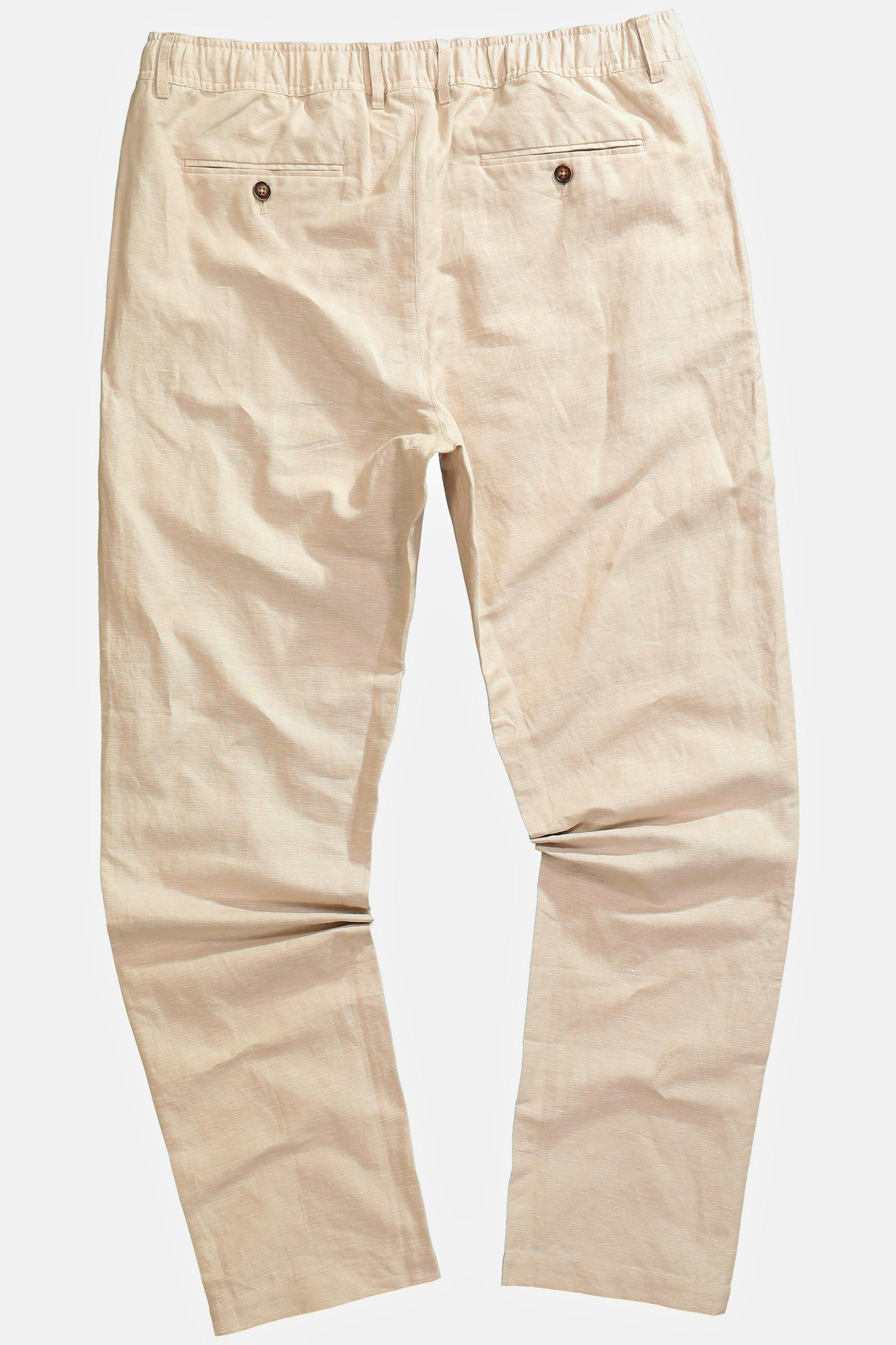 JP1880  Pantaloni Kos in misto lino con cintura elastica, fino alla tg. 72 