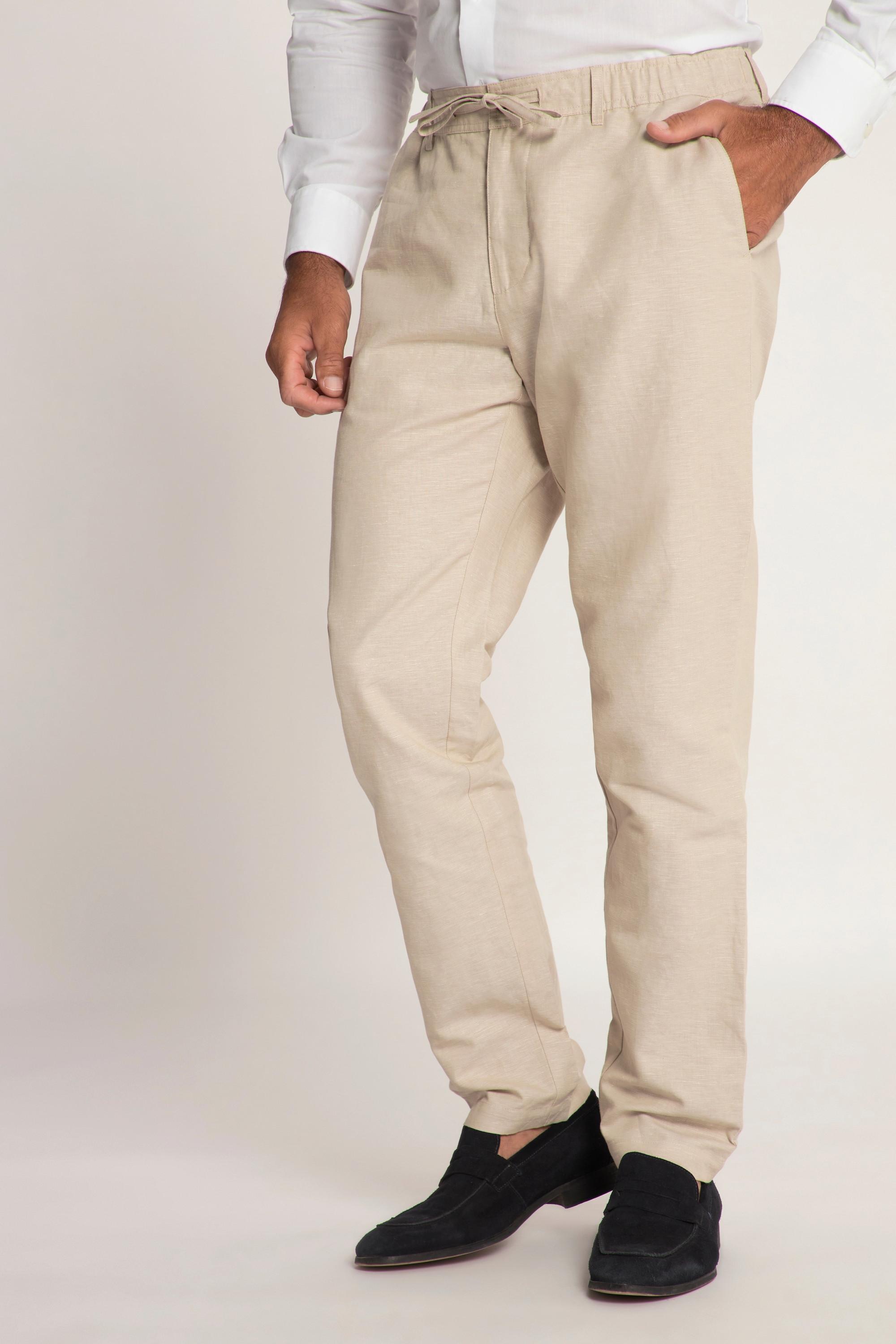 JP1880  Pantaloni Kos in misto lino con cintura elastica, fino alla tg. 72 