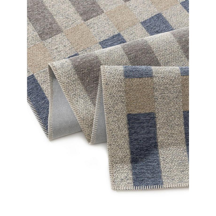 Benuta Tappeto per interno ed esterno Kiano Multicolor/Blu  