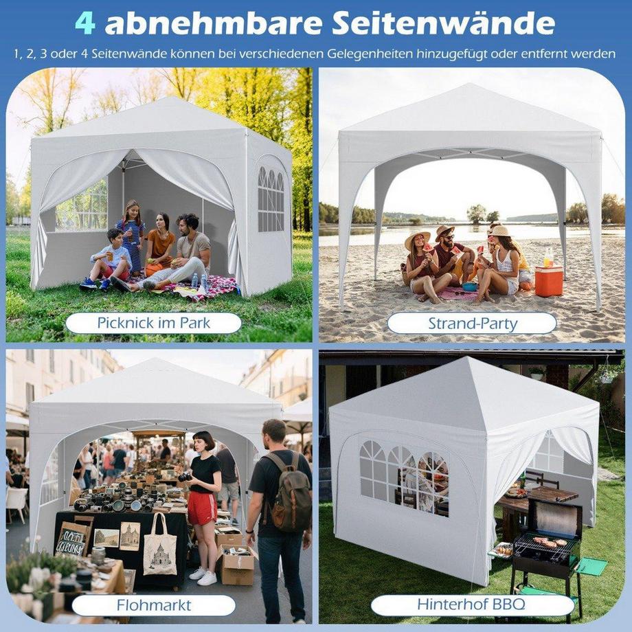 Northix Pop-Up-Überdachungszelt, 4 Seiten  