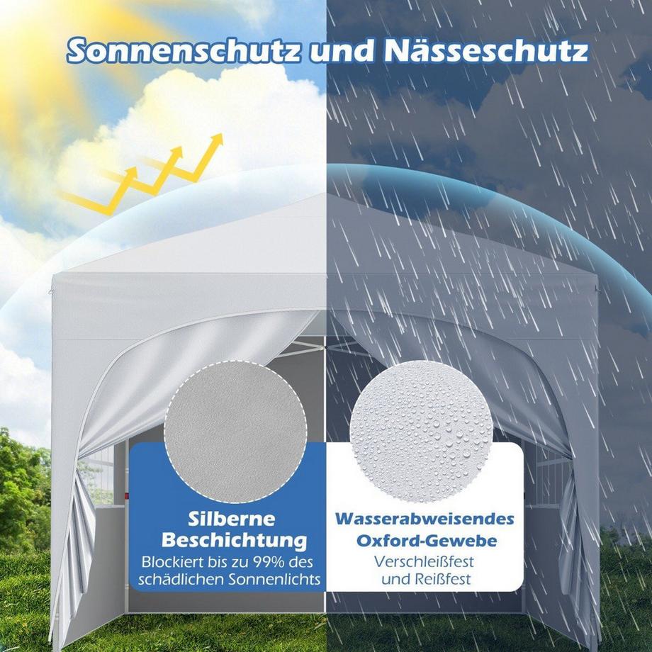 Northix Pop-Up-Überdachungszelt, 4 Seiten  