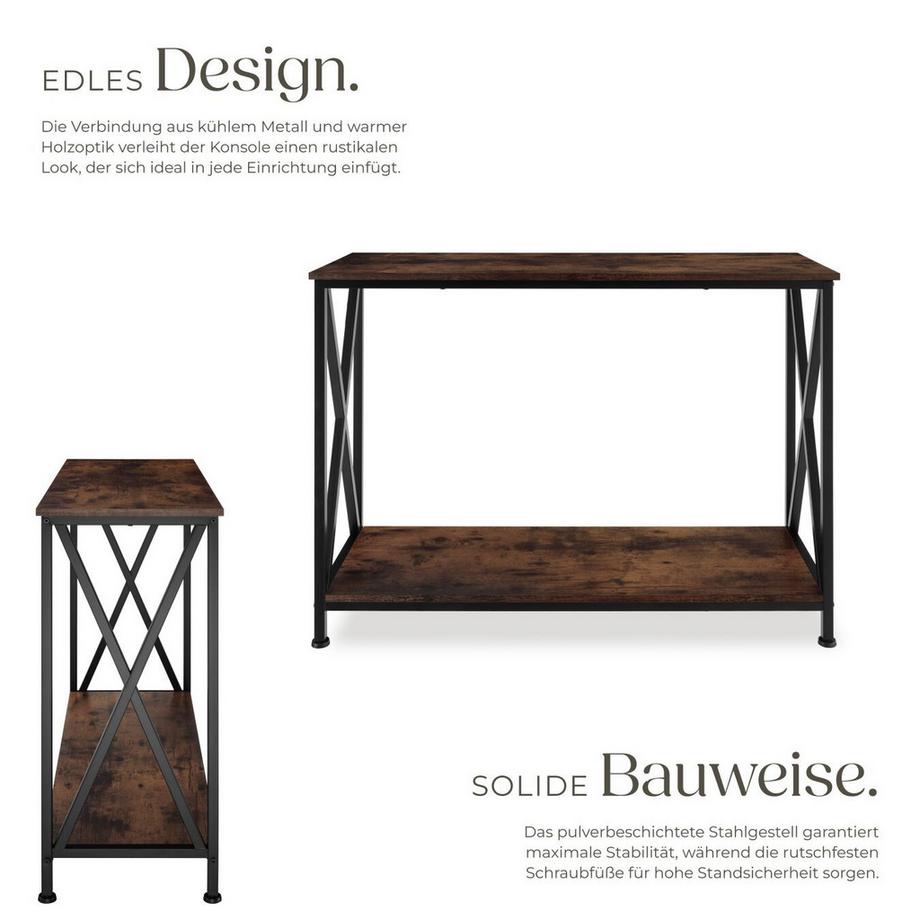 Tectake Table console TACOMA style industriel  