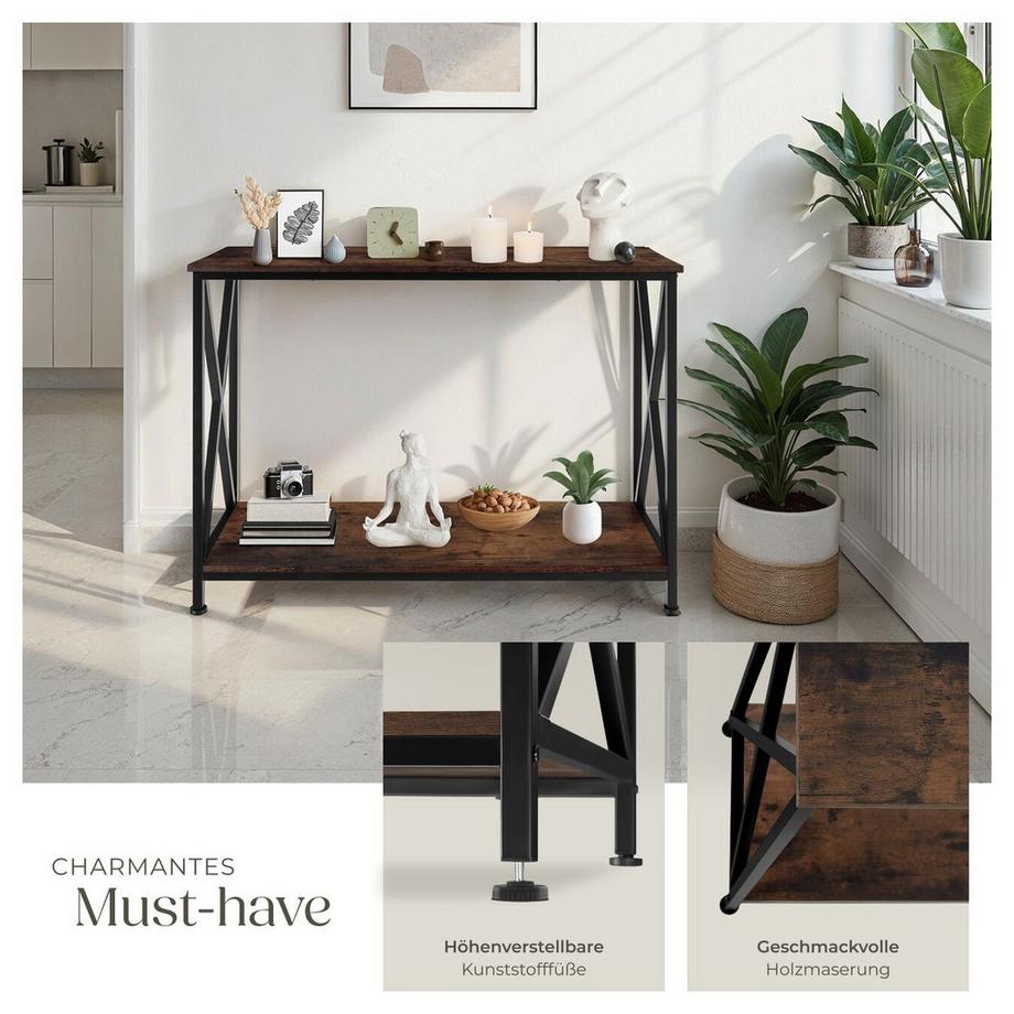 Tectake Table console TACOMA style industriel  