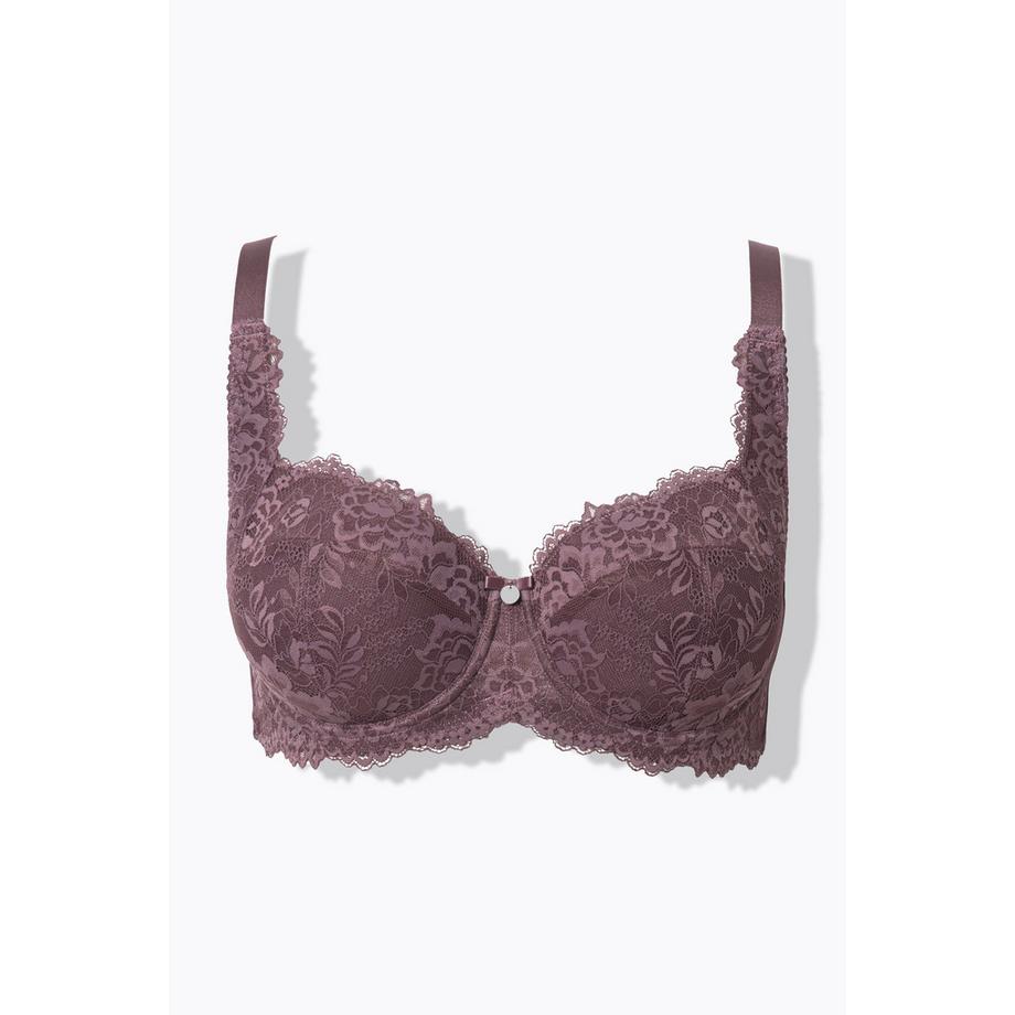 Ulla Popken Reggiseno Balconcino Coppe Morbide Pizzo  