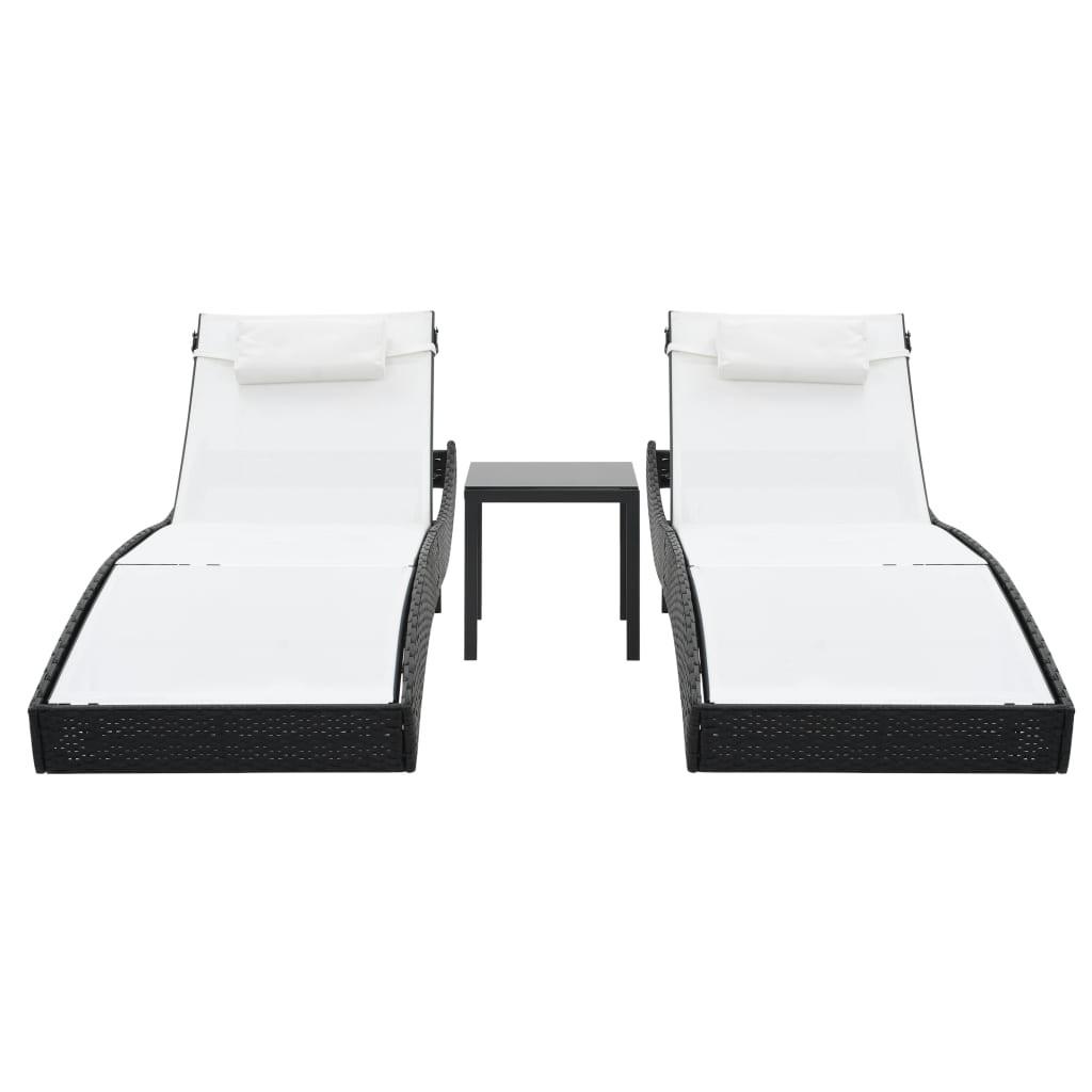 VidaXL Chaise longue rotin synthétique  