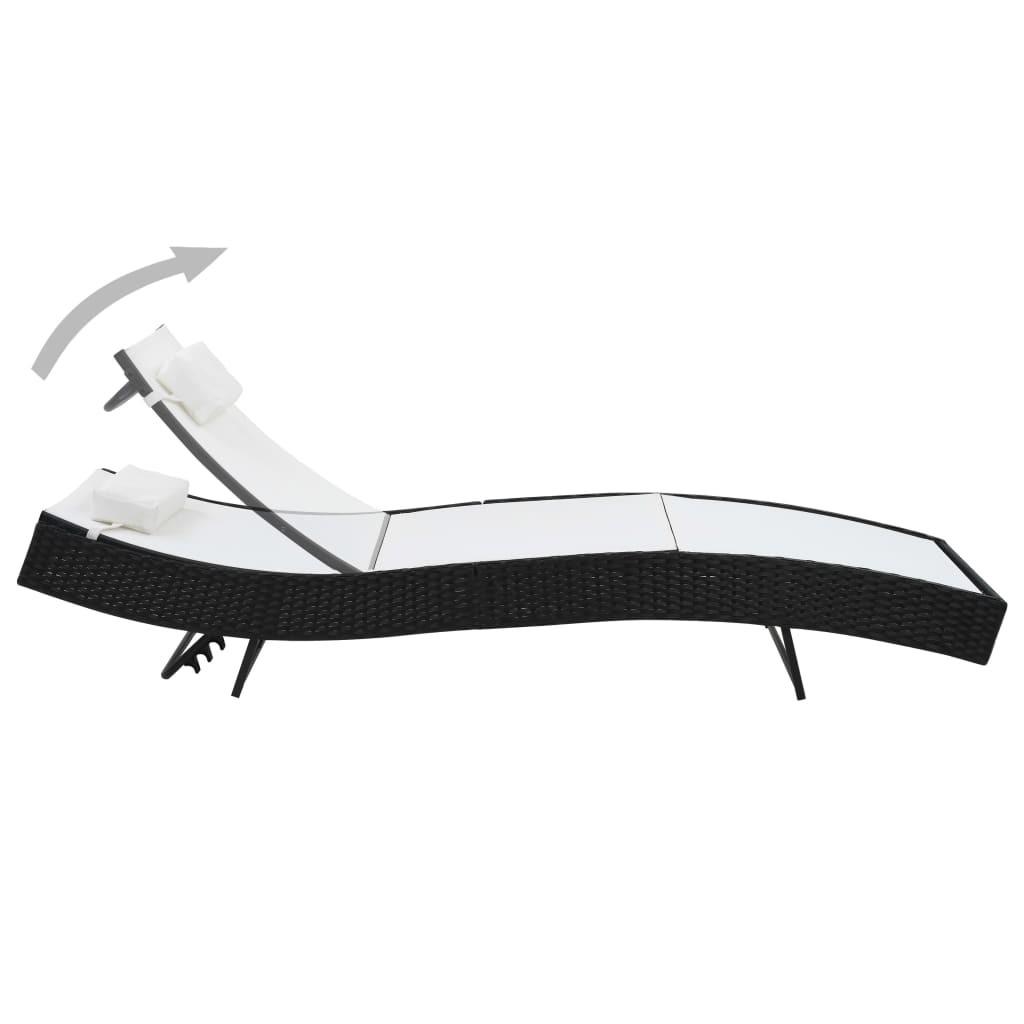 VidaXL Chaise longue rotin synthétique  