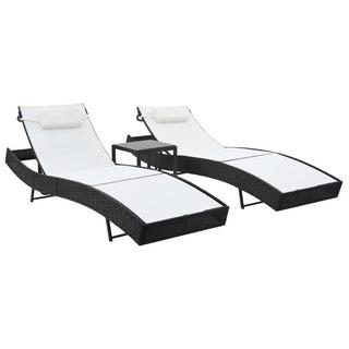 VidaXL Chaise longue rotin synthétique  