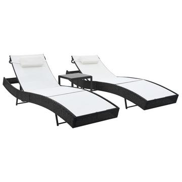 Chaise longue rotin synthétique