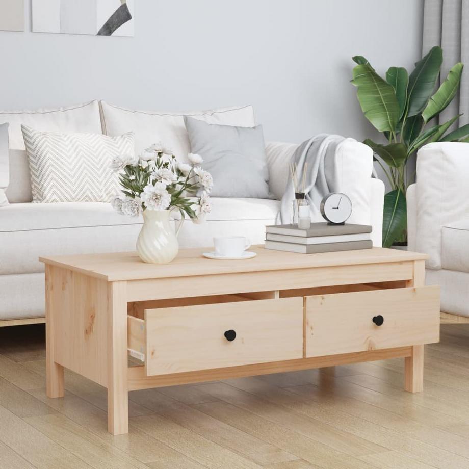 VidaXL Table basse bois de pin  