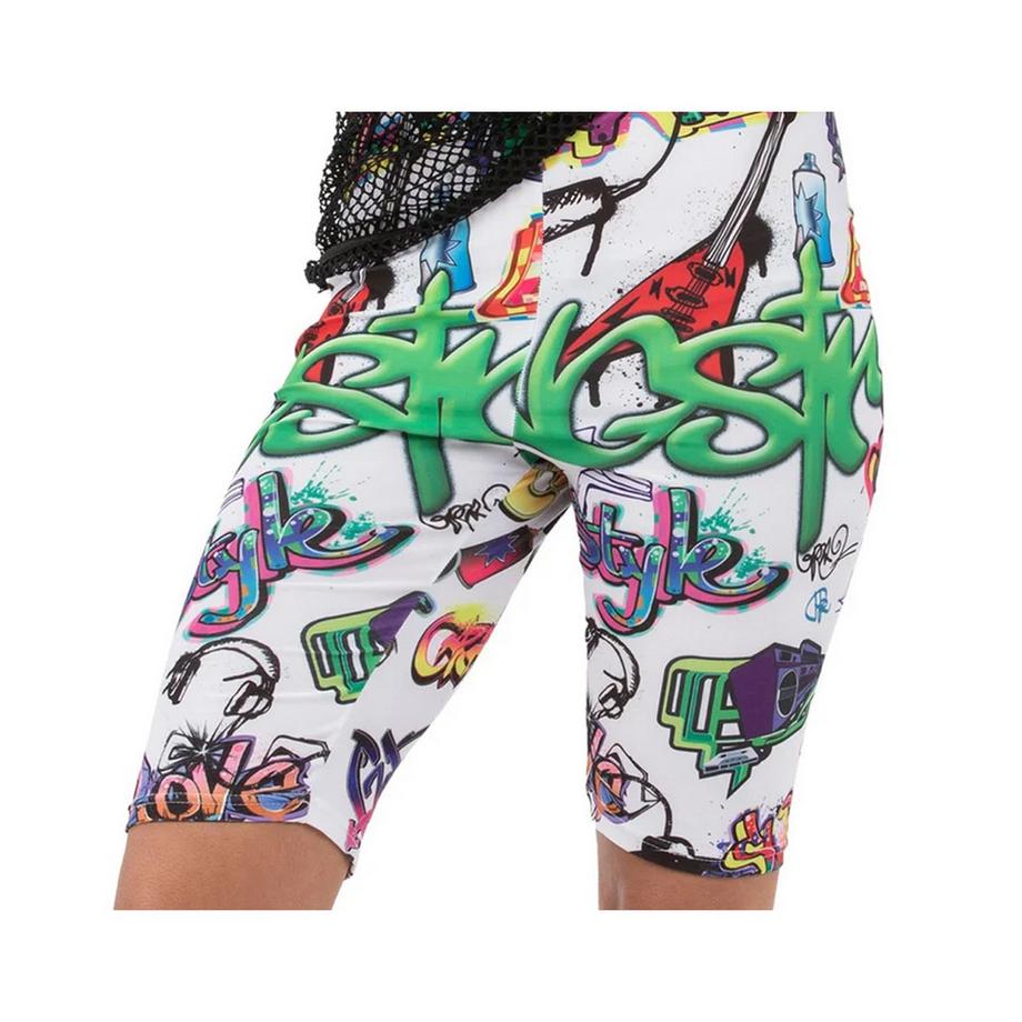 smiffys  90s Pantaloni Costume Graffiti Ciclismo 