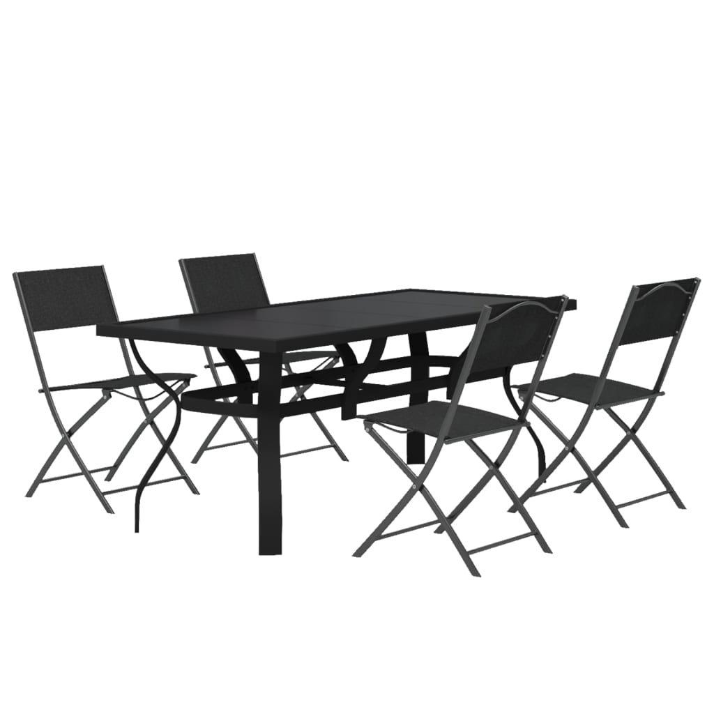 VidaXL set da pranzo da giardino Acciaio  