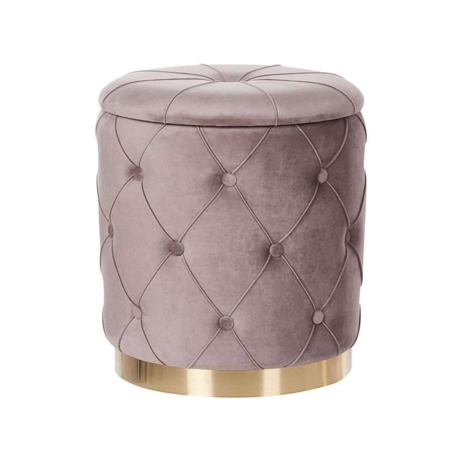 Beliani Lot de 2 poufs avec rangement en Velours Rétro PUEBLO  