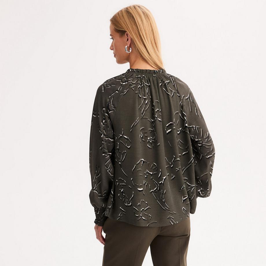 La Redoute Collections Blouse Fleurie Manches Longues Col V  