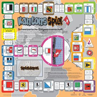 GEWERBE-SPIEL  Brettspiel KANTONS-SPIEL Schweiz (Deutsch) 