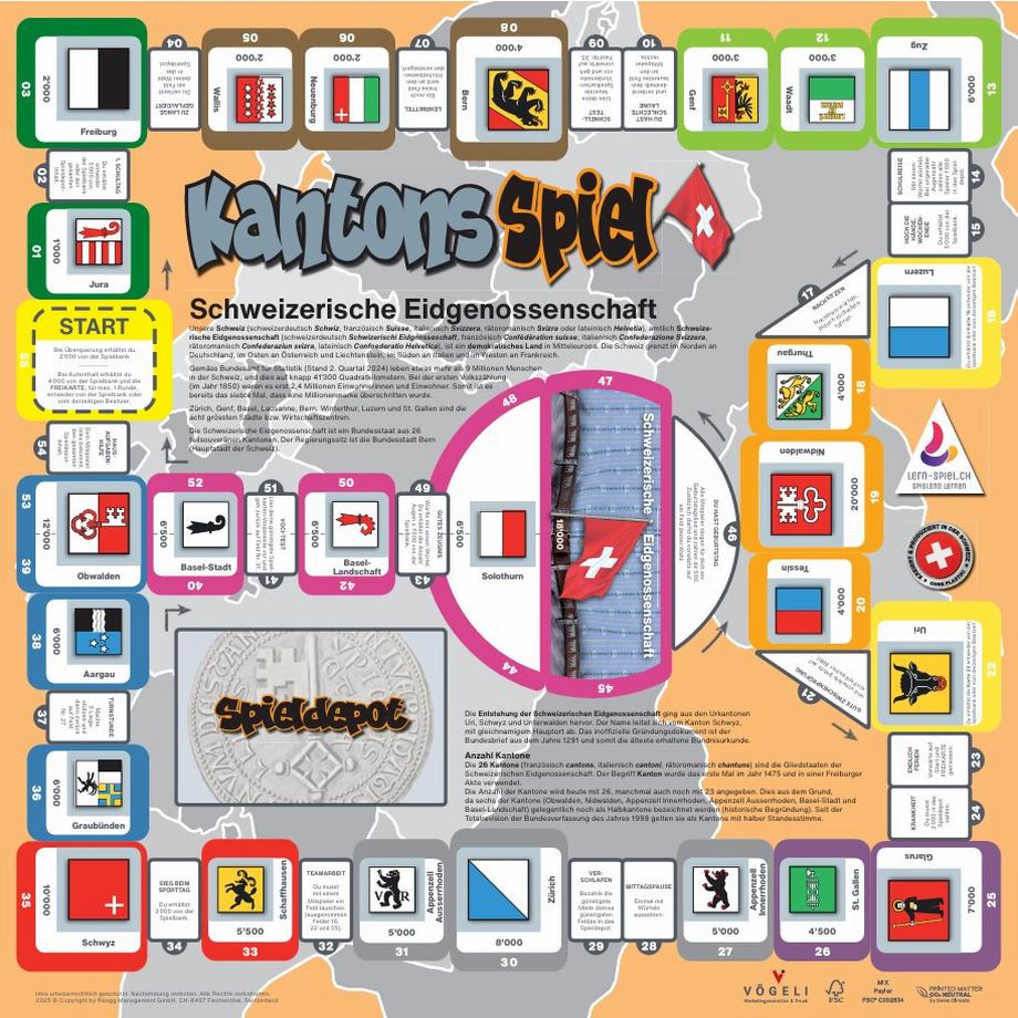 GEWERBE-SPIEL  JEU DES CANTONS Suisse (Allemand) 