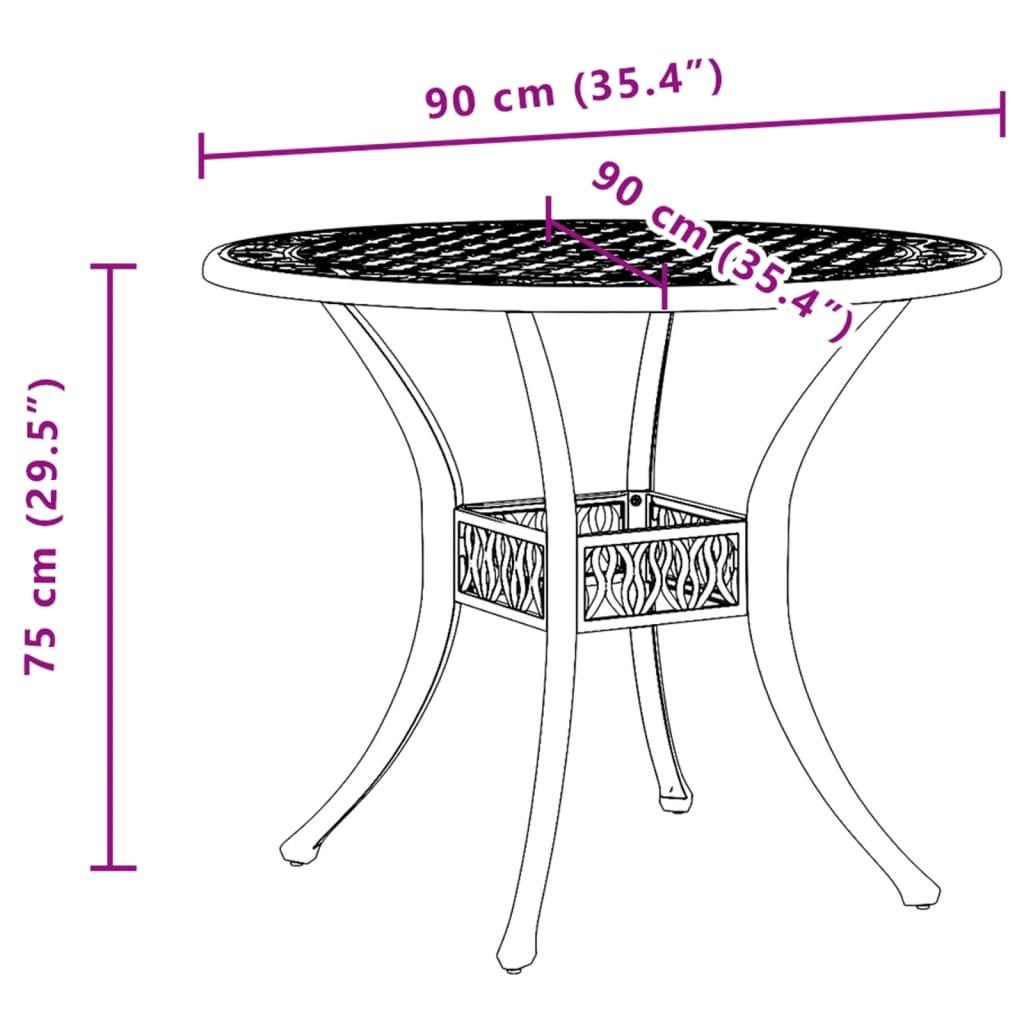 VidaXL Gartentisch aluminium  