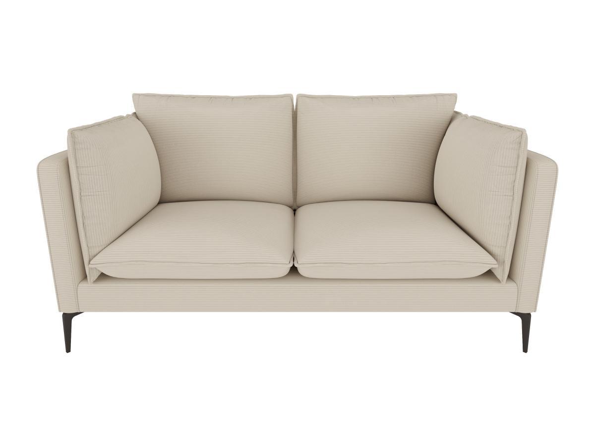 Vente-unique Sofa 2-Sitzer - Cord - Beige - KESTREL  