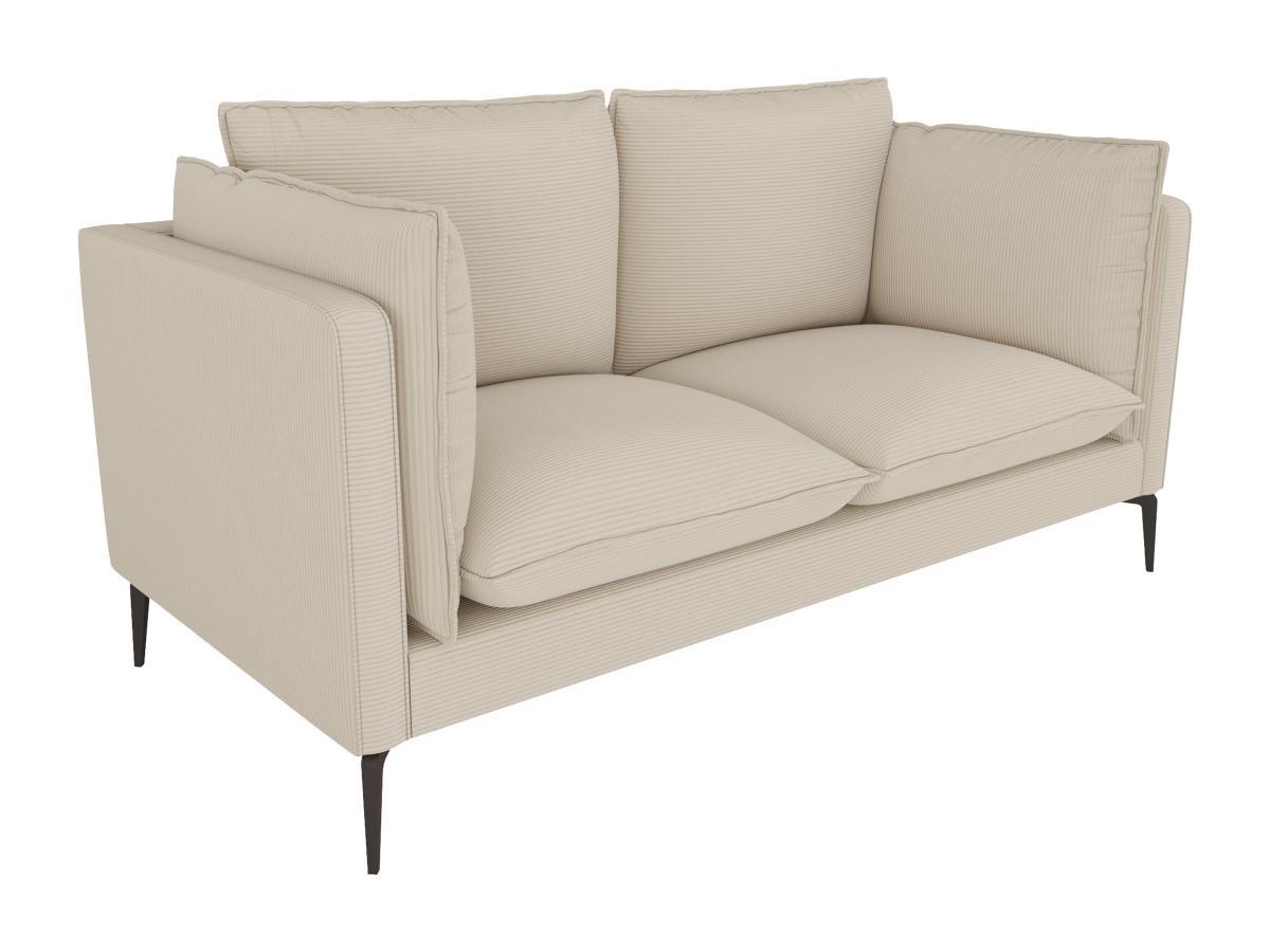 Vente-unique Sofa 2-Sitzer - Cord - Beige - KESTREL  