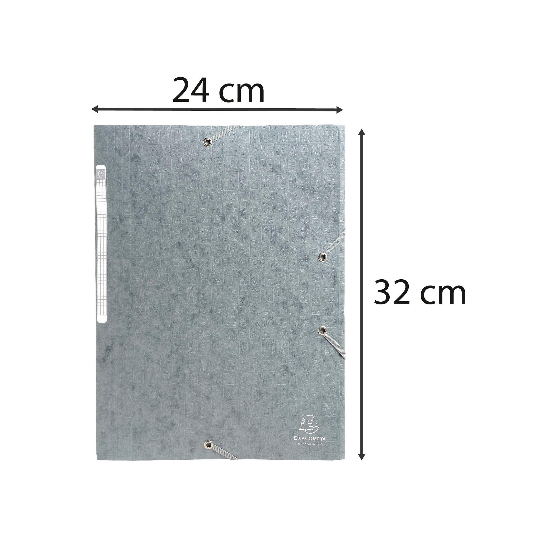 Exacompta Chemises à élastiques carte lustrée 3 rabats monobloc - x 50  