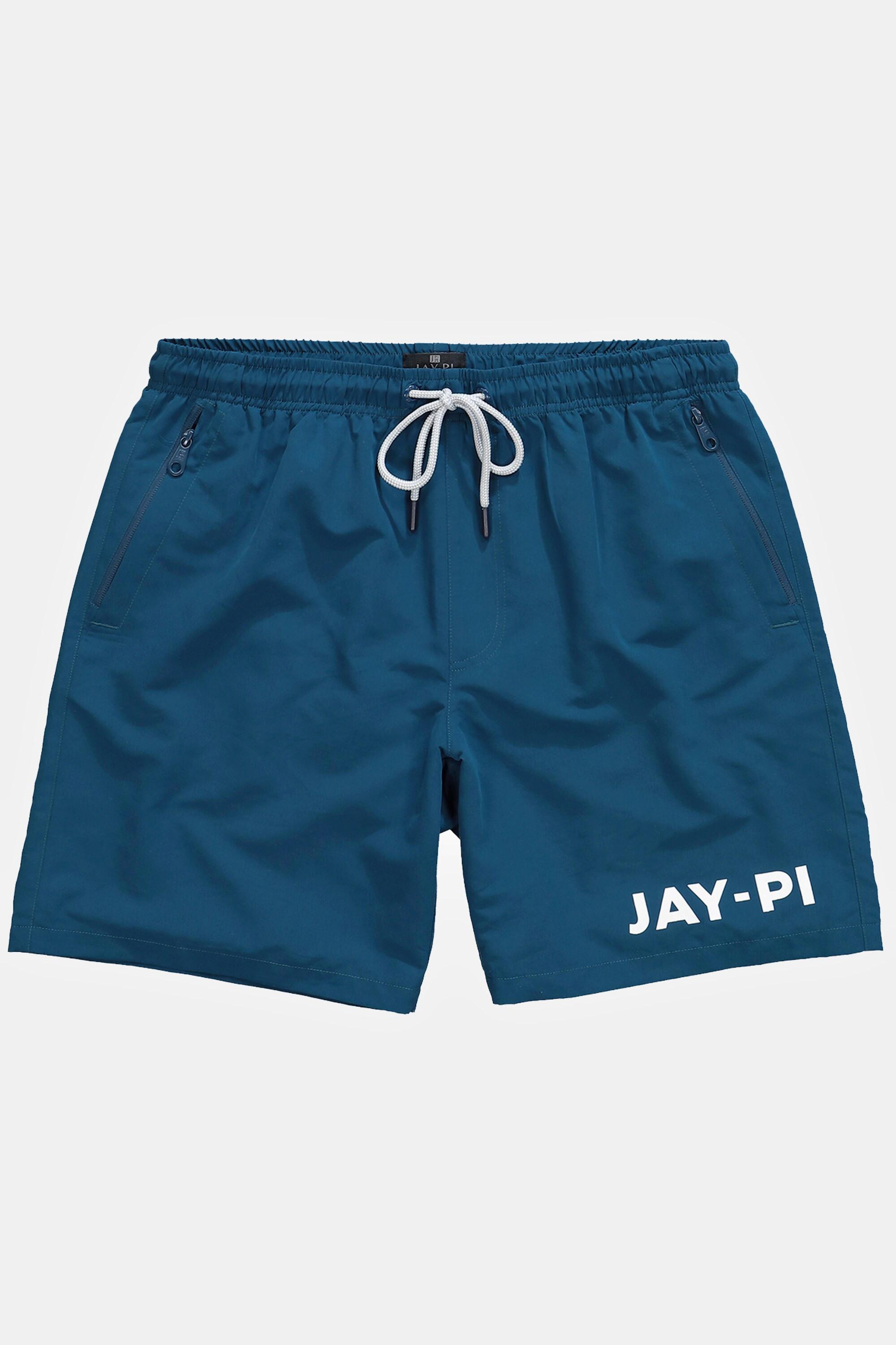 JP1880  Short de bain JAY-PI, collection Beachwear. Taille élastique et poches zippées 