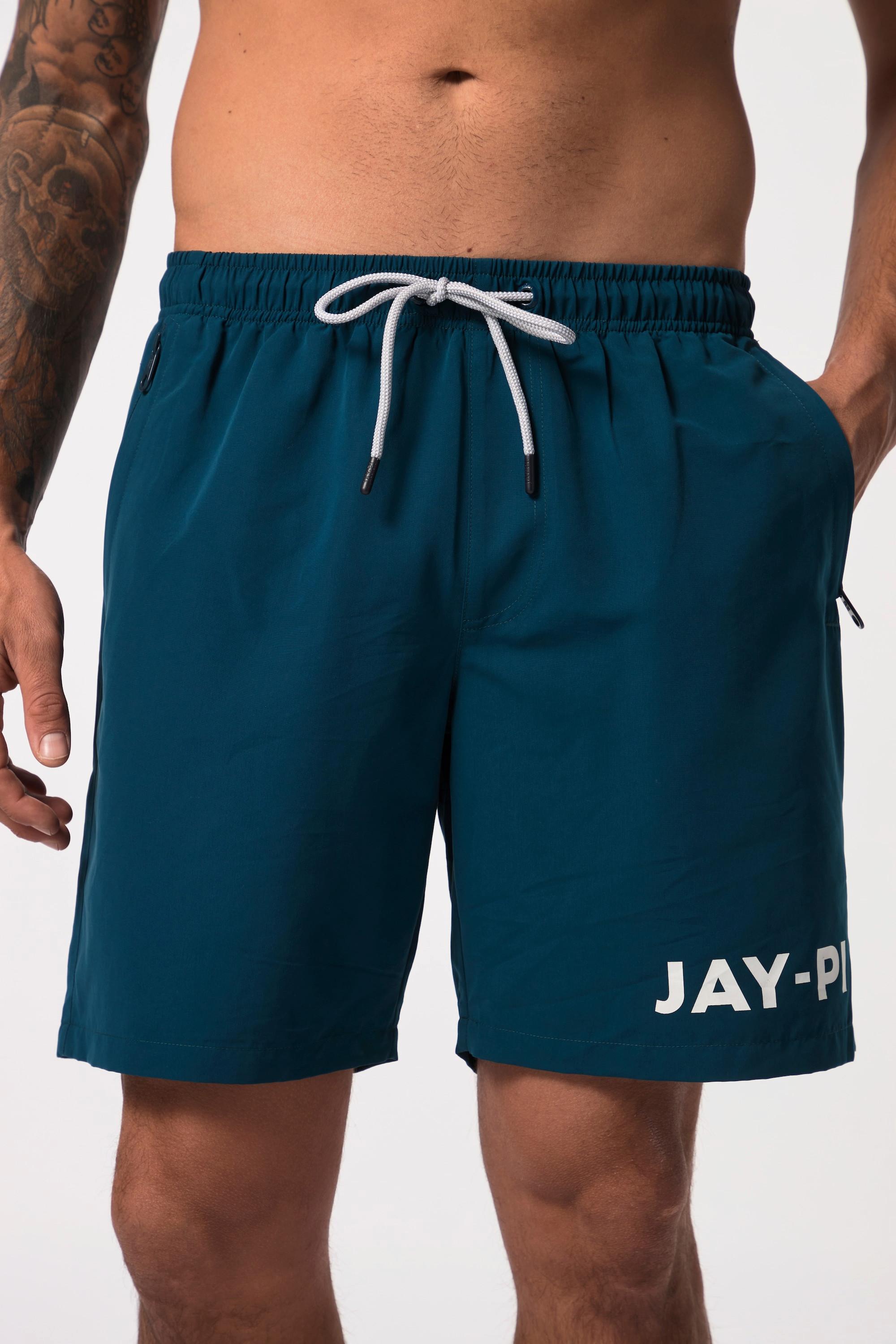 JP1880  Short de bain JAY-PI, collection Beachwear. Taille élastique et poches zippées 