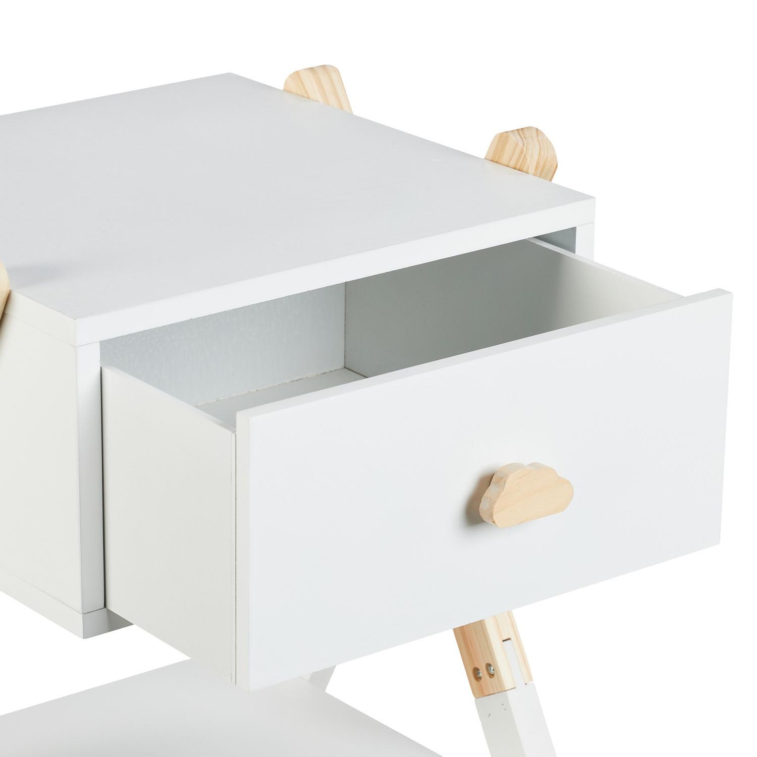 Northix Table de chevet pour enfants avec tiroir  