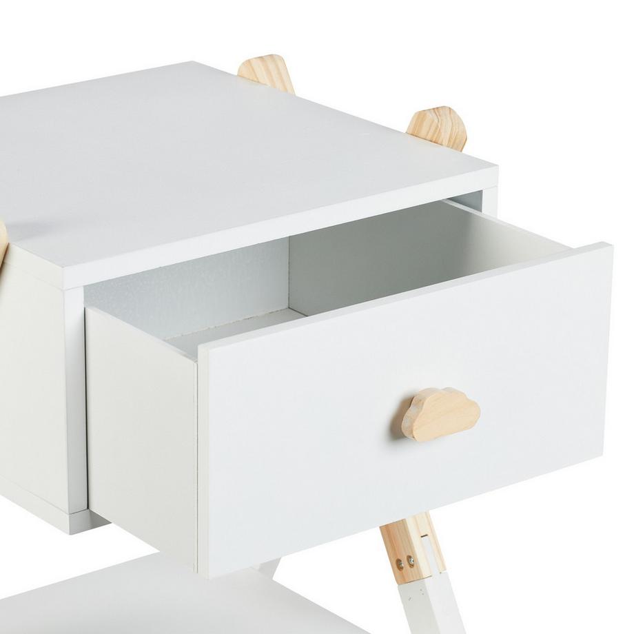 Northix Comodino per bambini con cassetto  