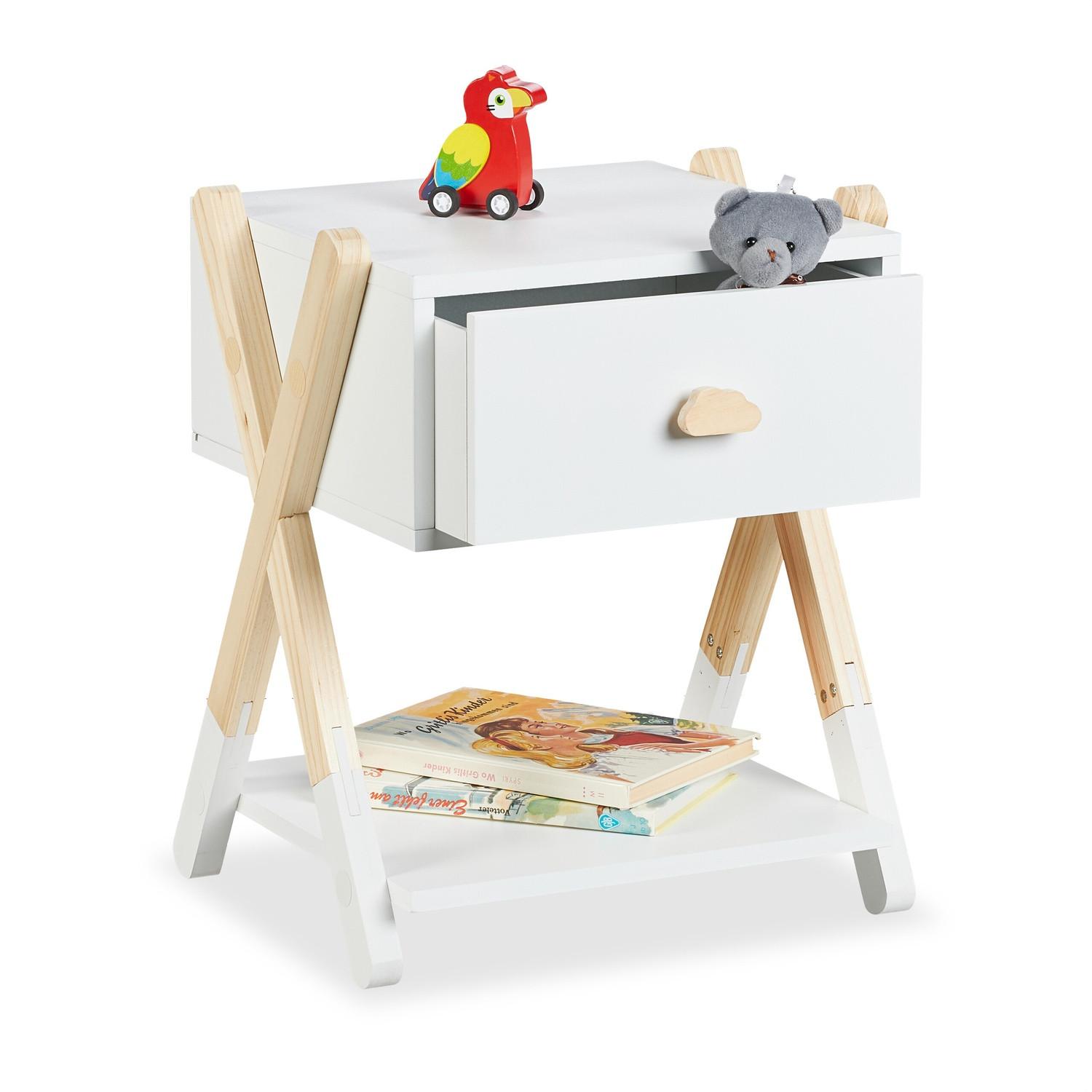 Northix Table de chevet pour enfants avec tiroir  