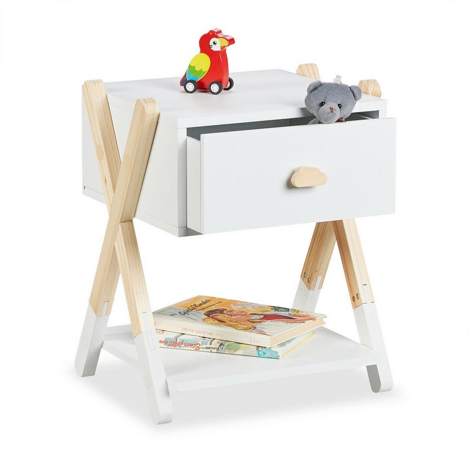 Table de chevet pour enfants avec tiroir