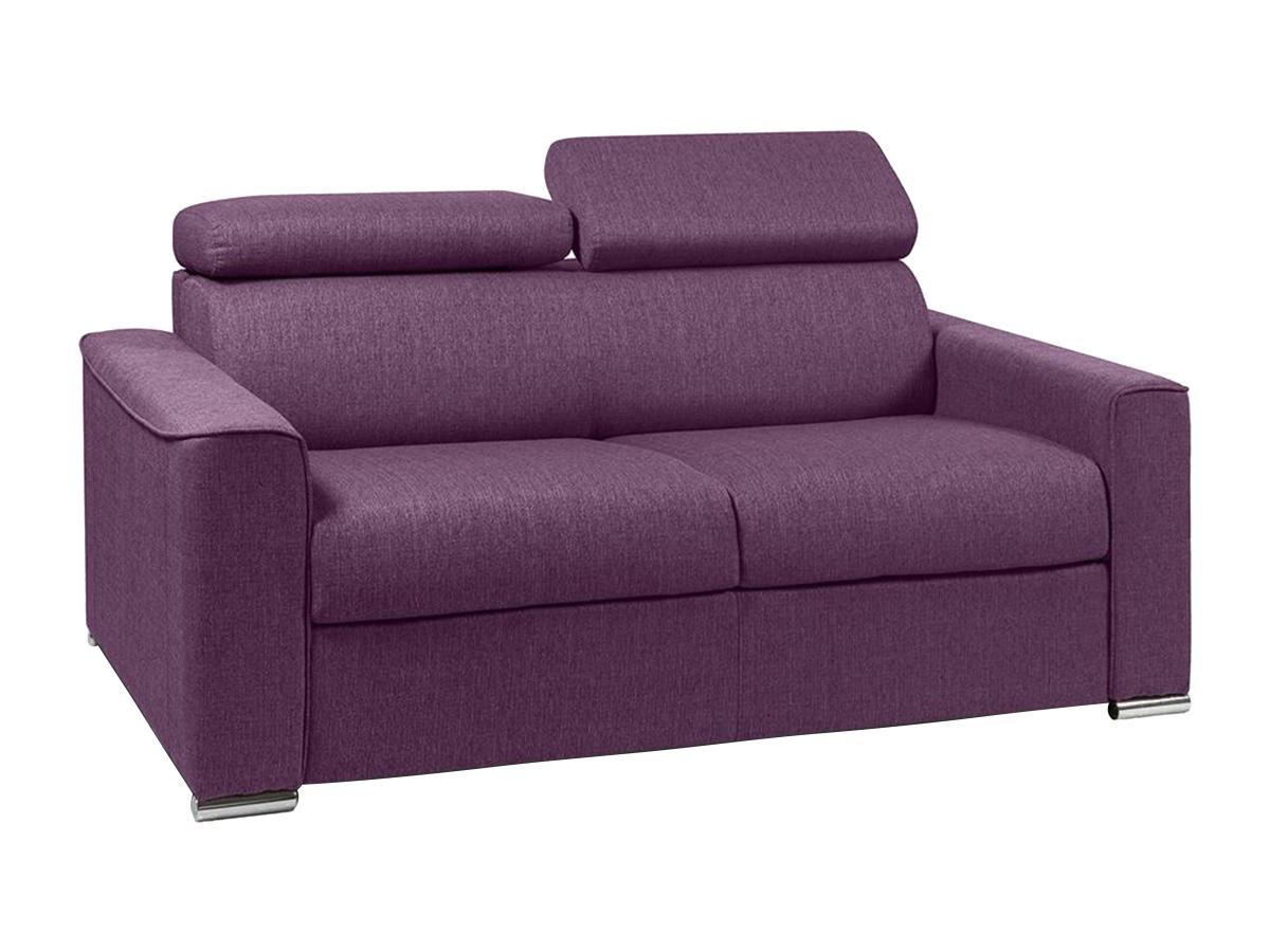 LINEA SOFA Schlafsofa 2Sitzer Stoff VIZIR Violett Liegefläche Matratzen  