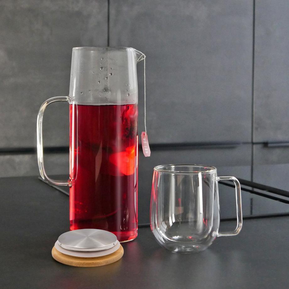 Intirilife Carafe avec Bouchon en CLAIR  