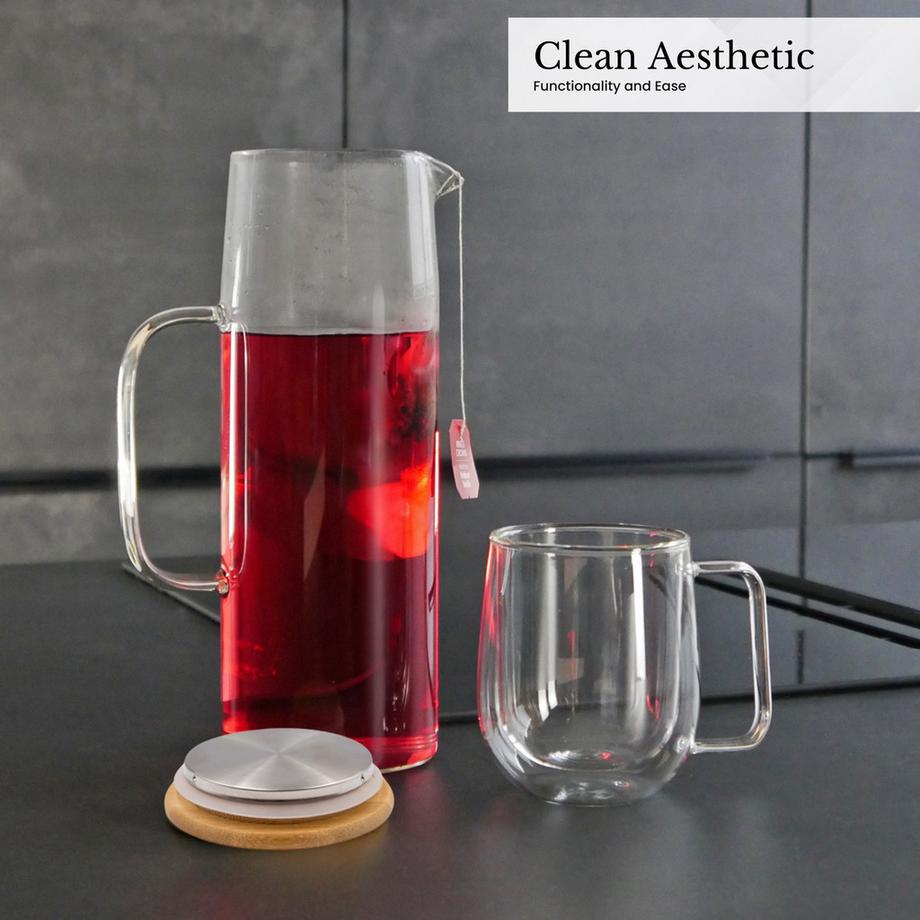 Intirilife Carafe avec Bouchon en CLAIR  