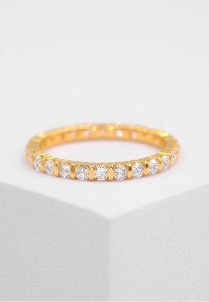 MUAU Schmuck  Mémoire Ring Diamant 1.00ct. Gelbgold 750 