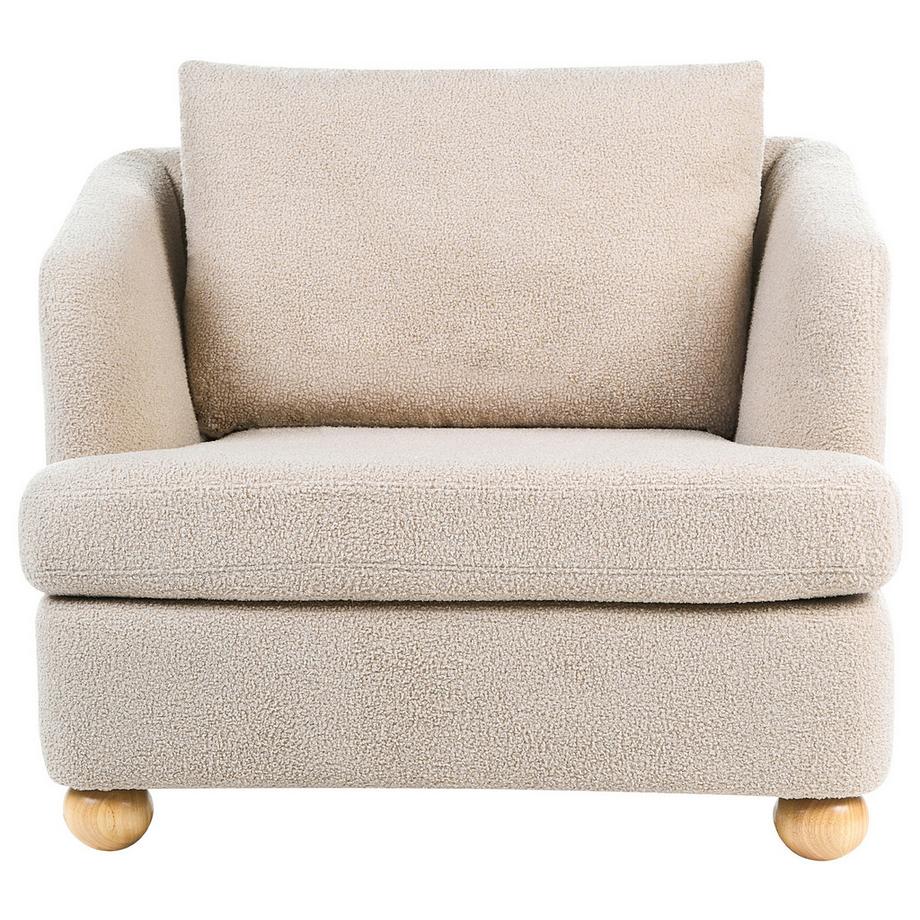 Beliani Fauteuil en Bouclé Scandinave RATTVIK  