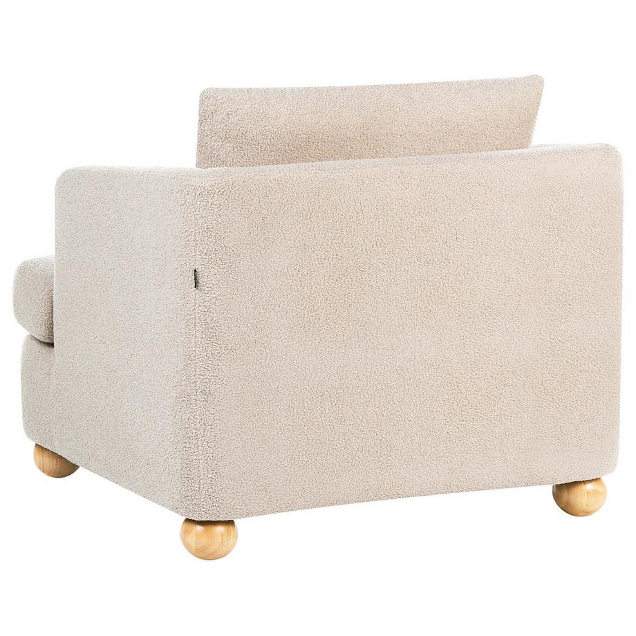 Beliani Fauteuil en Bouclé Scandinave RATTVIK  