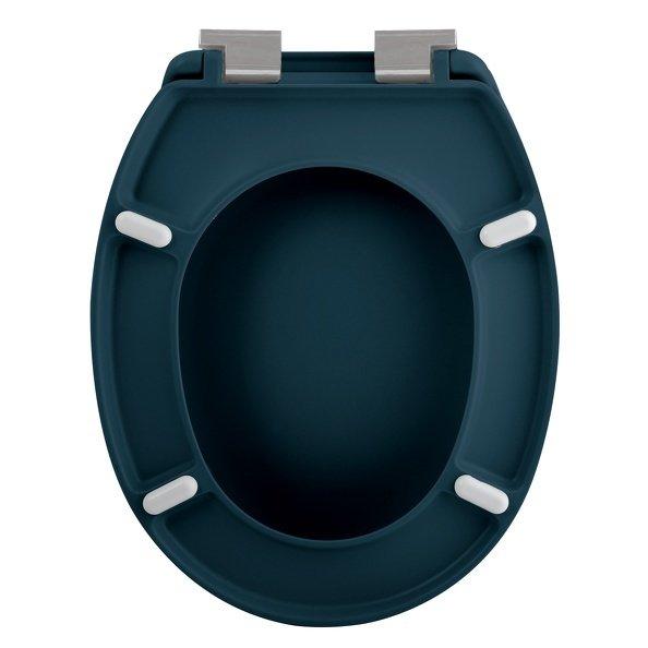spirella Abattant WC Thermo Dur NEELA Pétrole Mat - Charnières ABS Chromé  